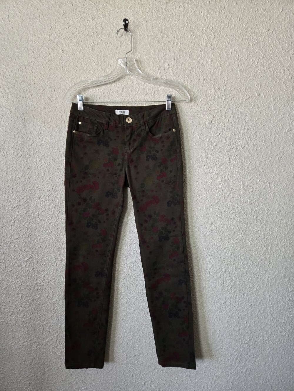 Kensie Jeans Floral Print Soft Slim Fit Jeans Size 26 Waist New #2D8835
